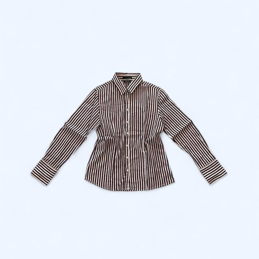Womens striped button up shirt size L by Hammer